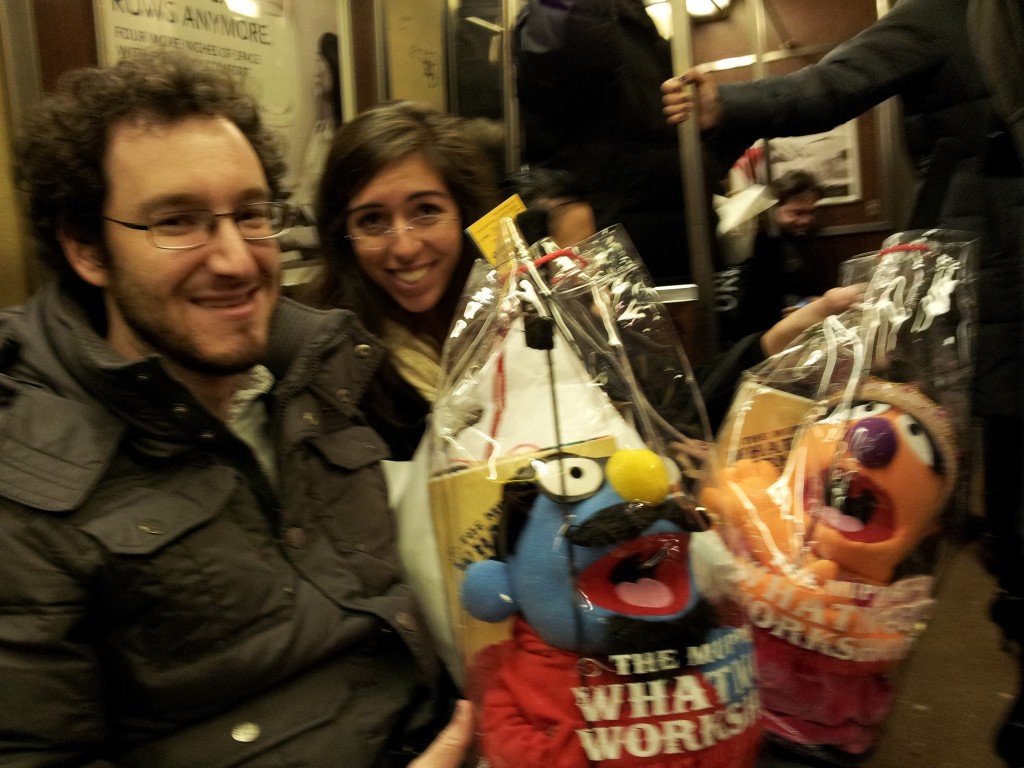 Subway ride home One happy family